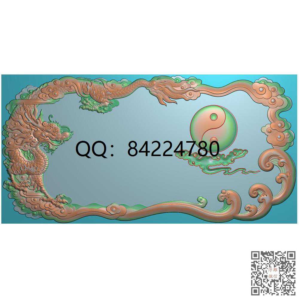 八卦龙茶盘茶台_新款茶盘雕刻图精雕图浮雕图